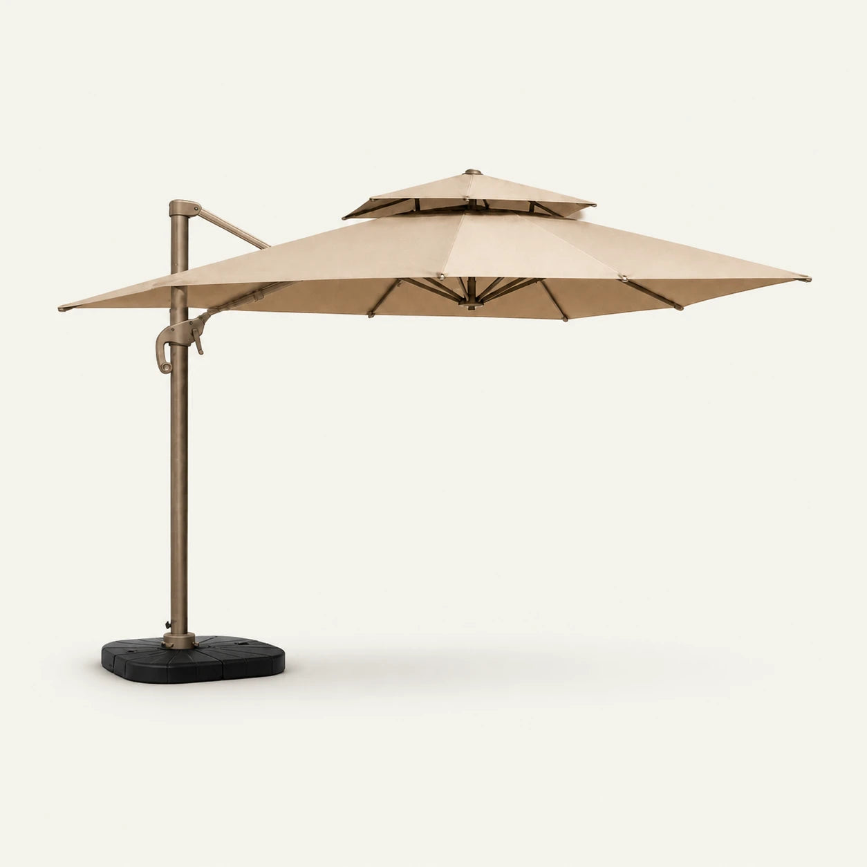 BESITSOL commercial cantilever umbrella on a warm off-white background