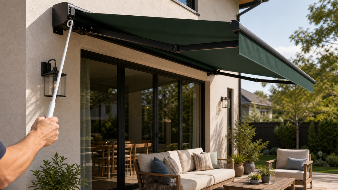 BESITSOL retractable awning wall mounting and manual crank planning