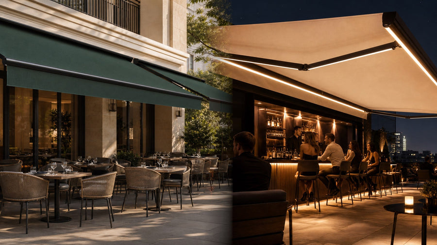 Commercial and residential retractable awning use cases by BESITSOL