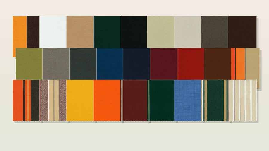 Outdoor awning fabric color samples for BESITSOL shade planning