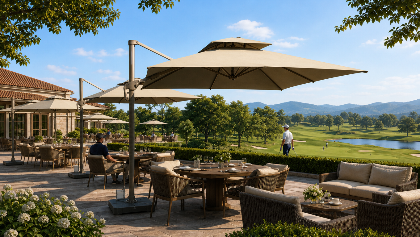 cantilever umbrella is a premium outdoor shade solution widely used in residential patios