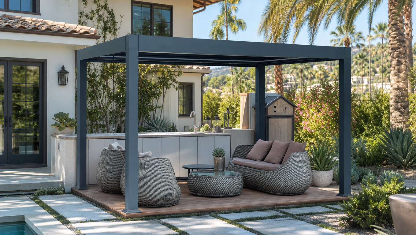 no-drill solutions are usually better suited for temporary or lightweight structures. Large permanent aluminum pergolas typically require engineered anchoring for long-term stability.