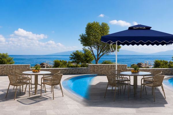 Aluminum Side Pole Umbrella / Roma Umbrella outdoor application scene 7