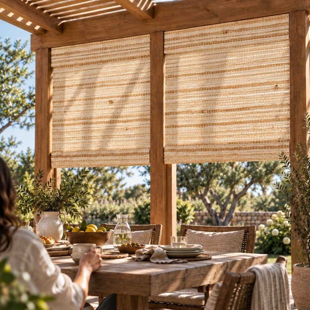 BESITSOL Organic Woven Bamboo Curtain