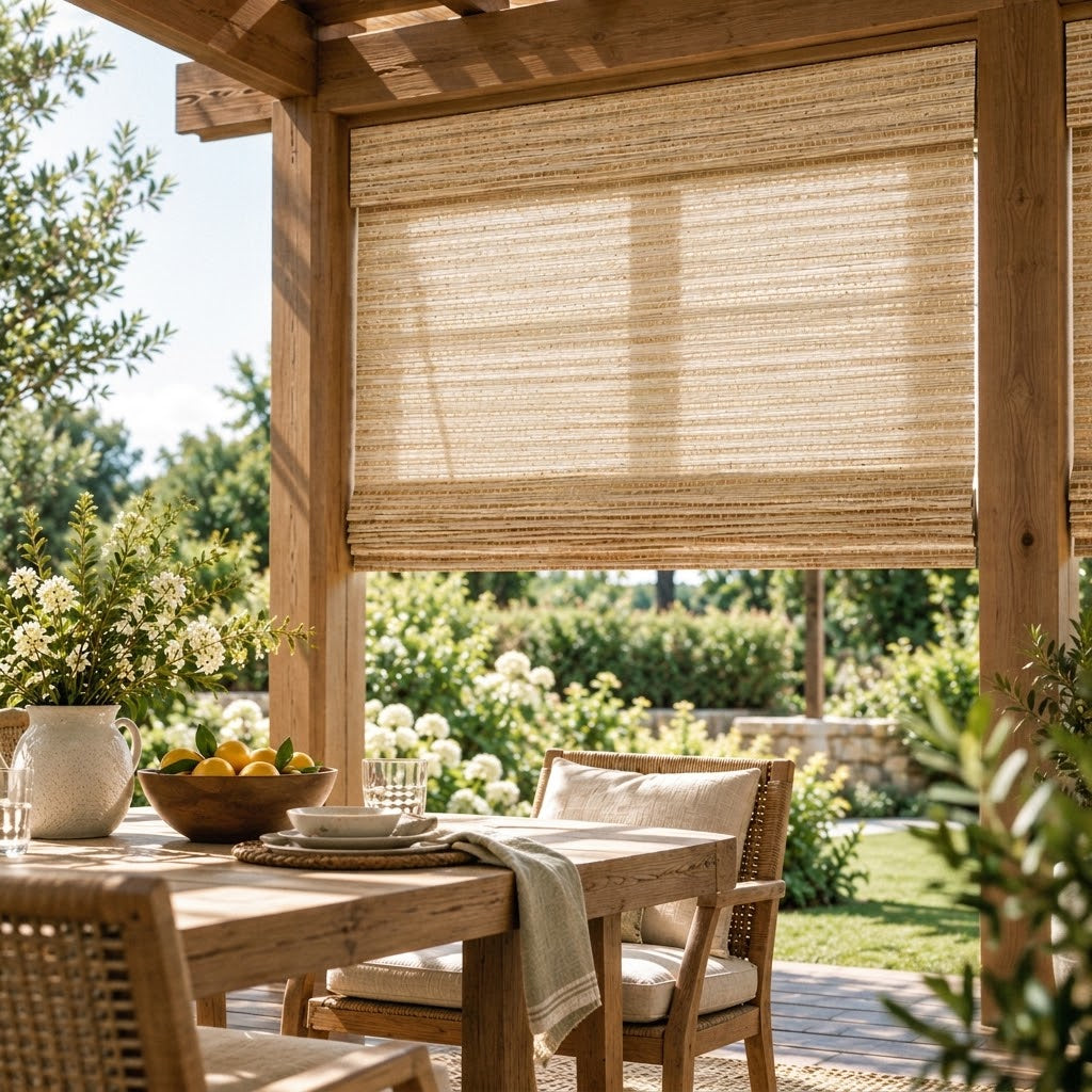 BESITSOL Organic Woven Bamboo Curtain