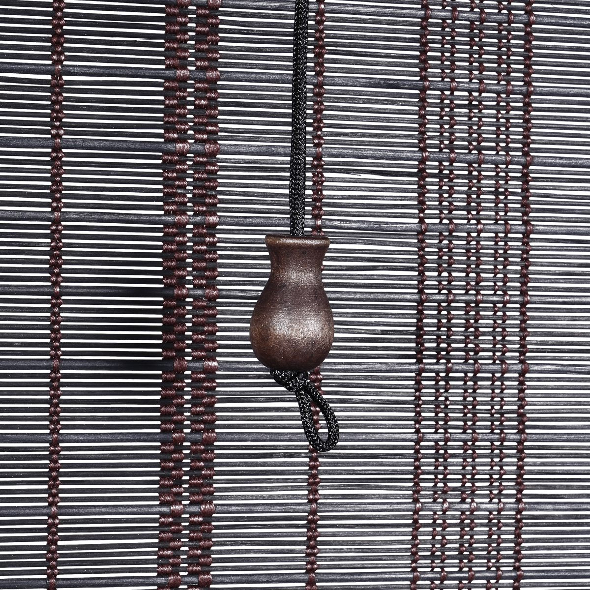 BESITSOL Premium Black Hand-Woven Weather Resistant Outdoor Bamboo Shades