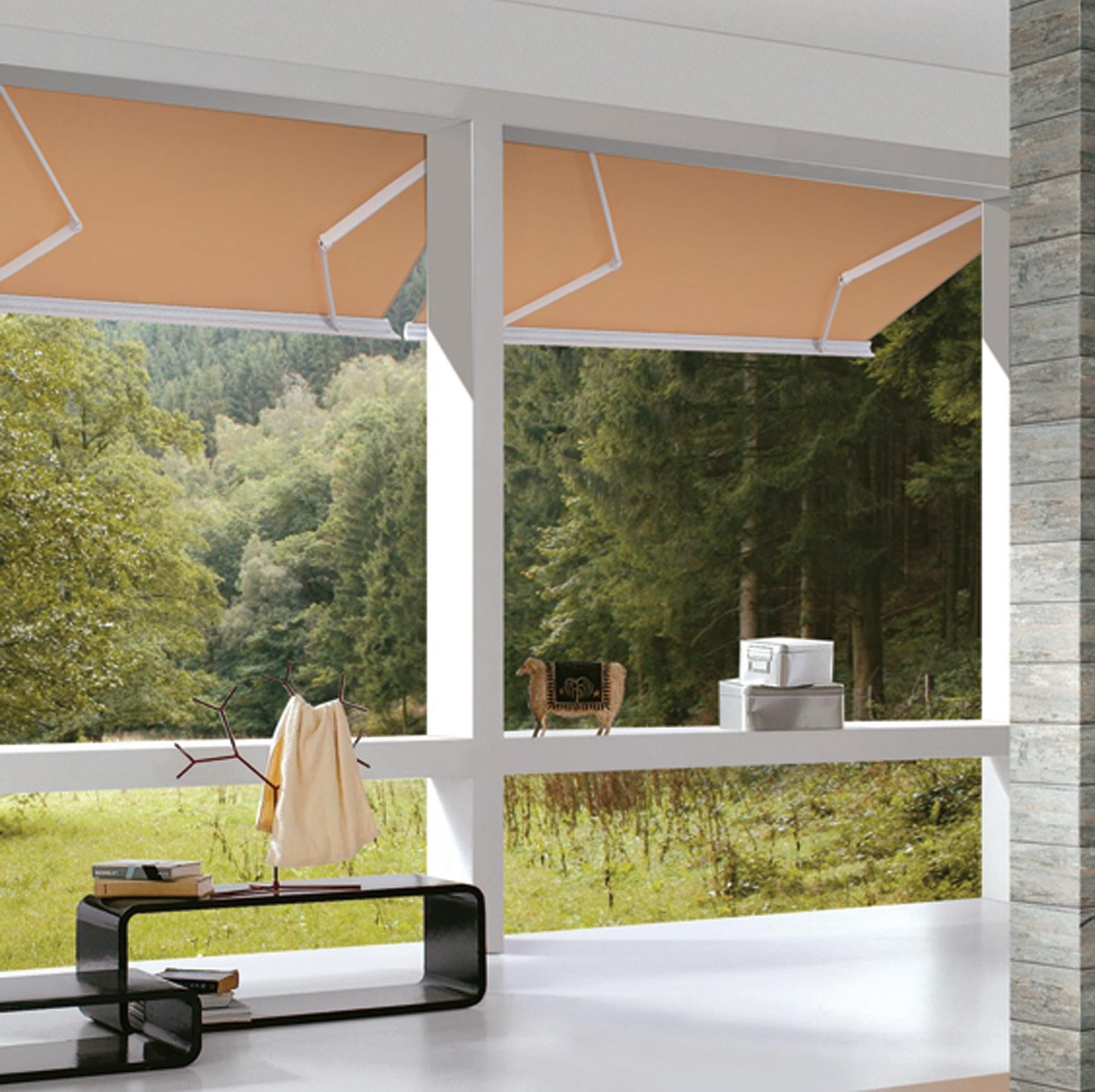 BESITSOL B04 luxury motorized full-cassette box awning with LED lighting