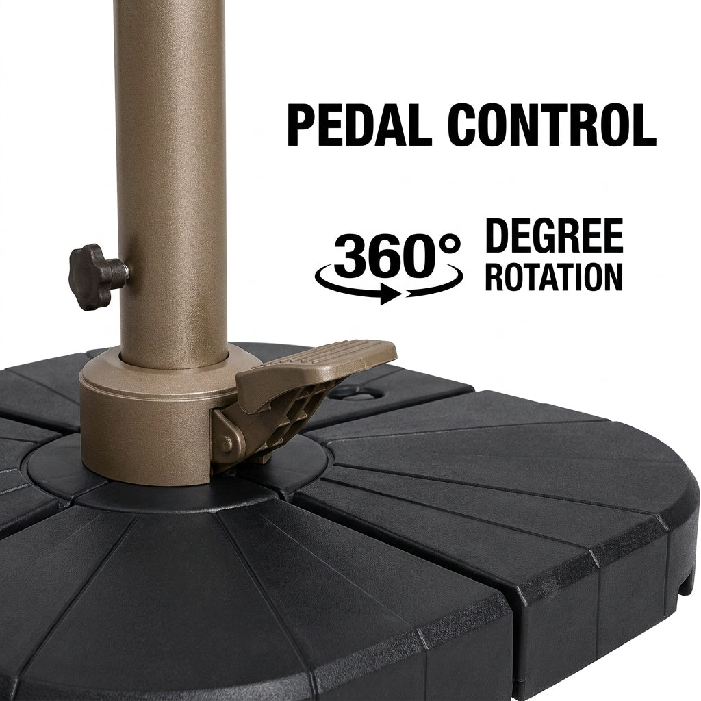 Rose Gold Medium Roman Umbrella base option detail