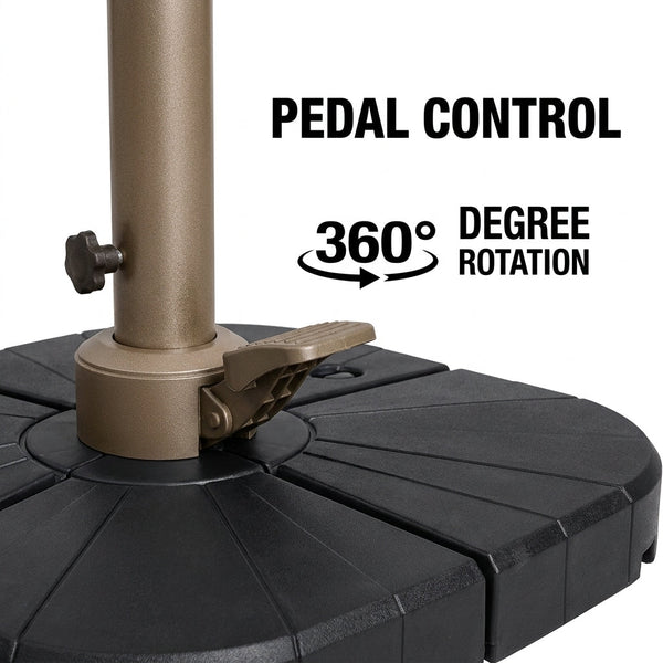 Rose Gold Medium Roman Umbrella base option detail