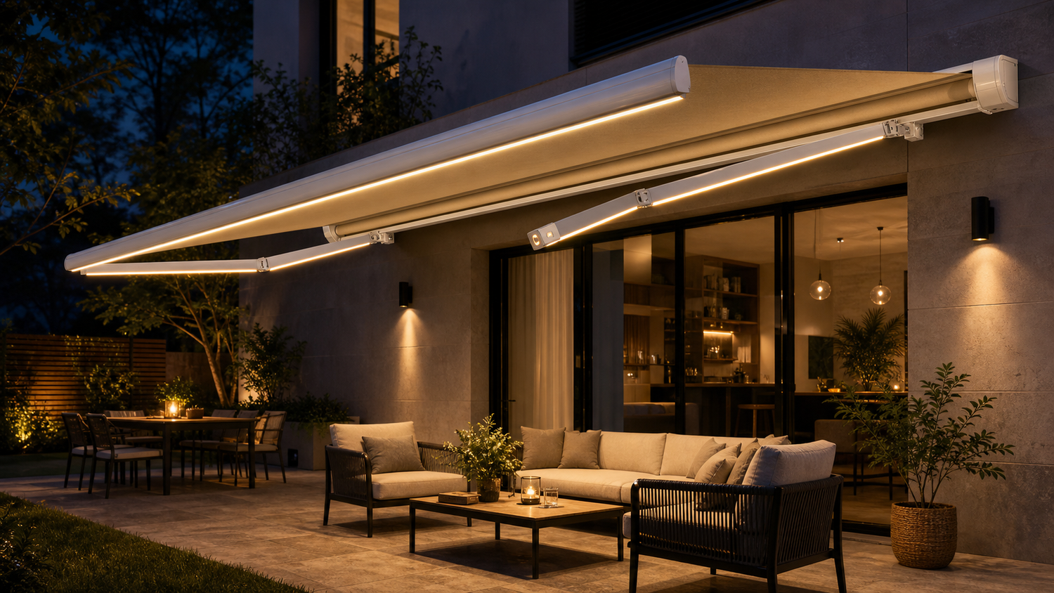 BESITSOL B04 LED evening awning hero
