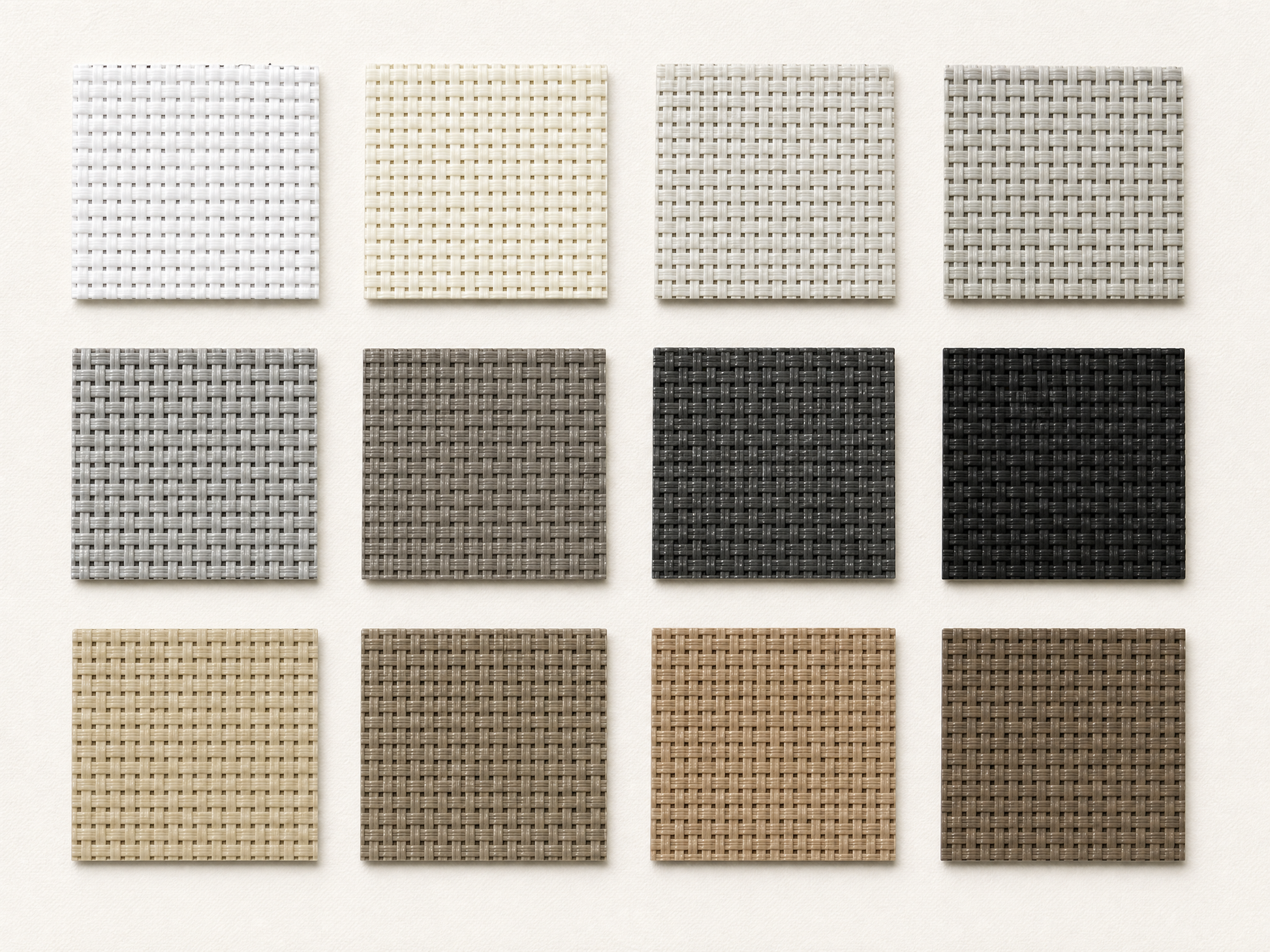 Outdoor screen fabric and color reference options