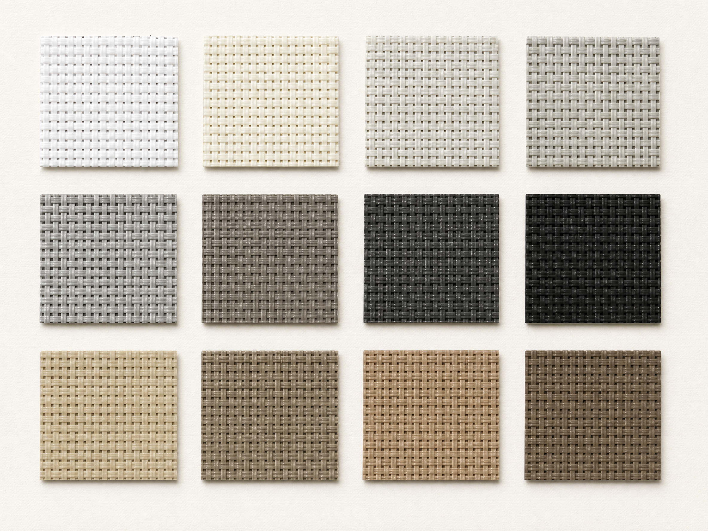 Outdoor screen fabric and color reference options