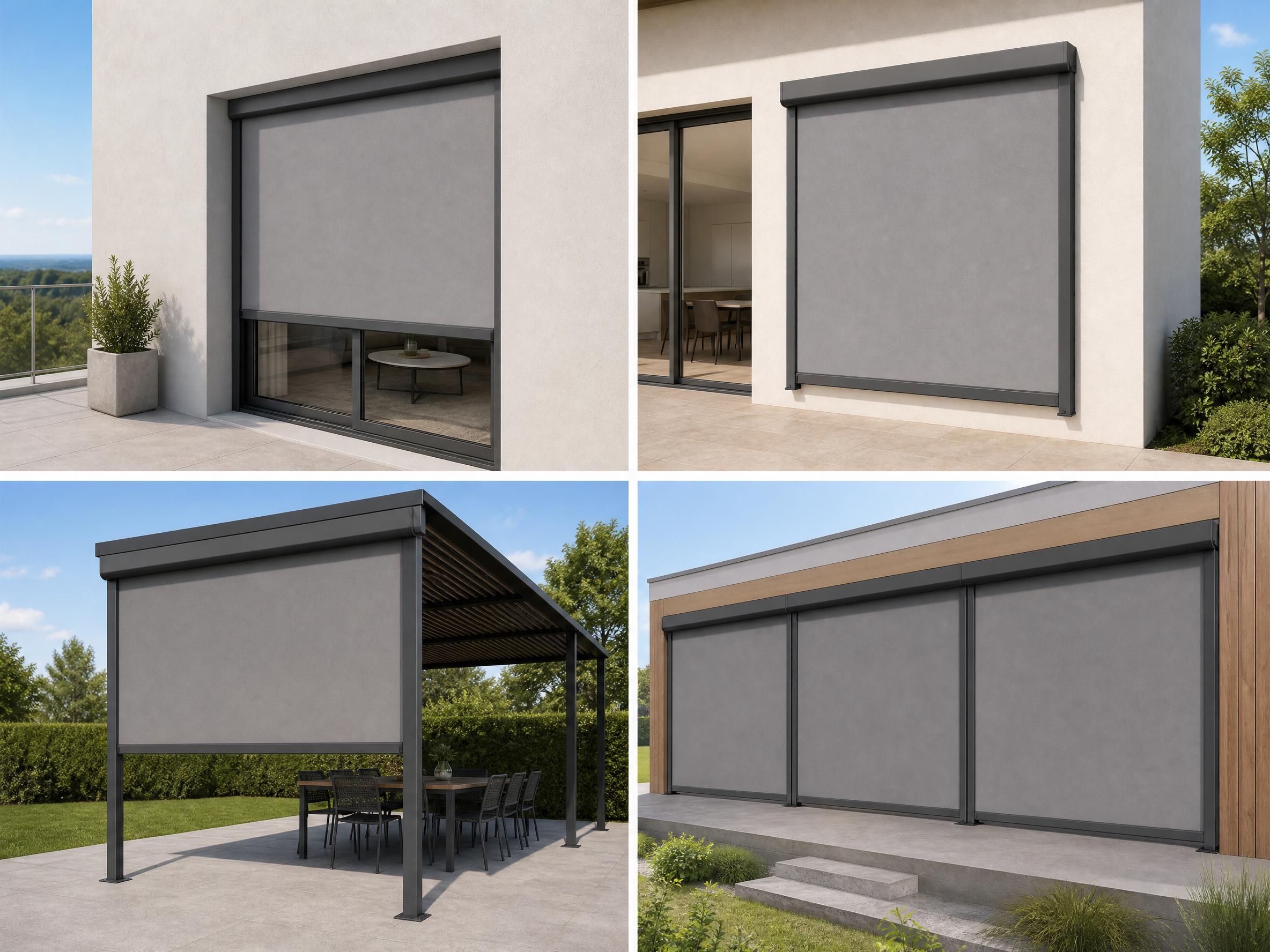 Illustrated windproof roller shade installation methods