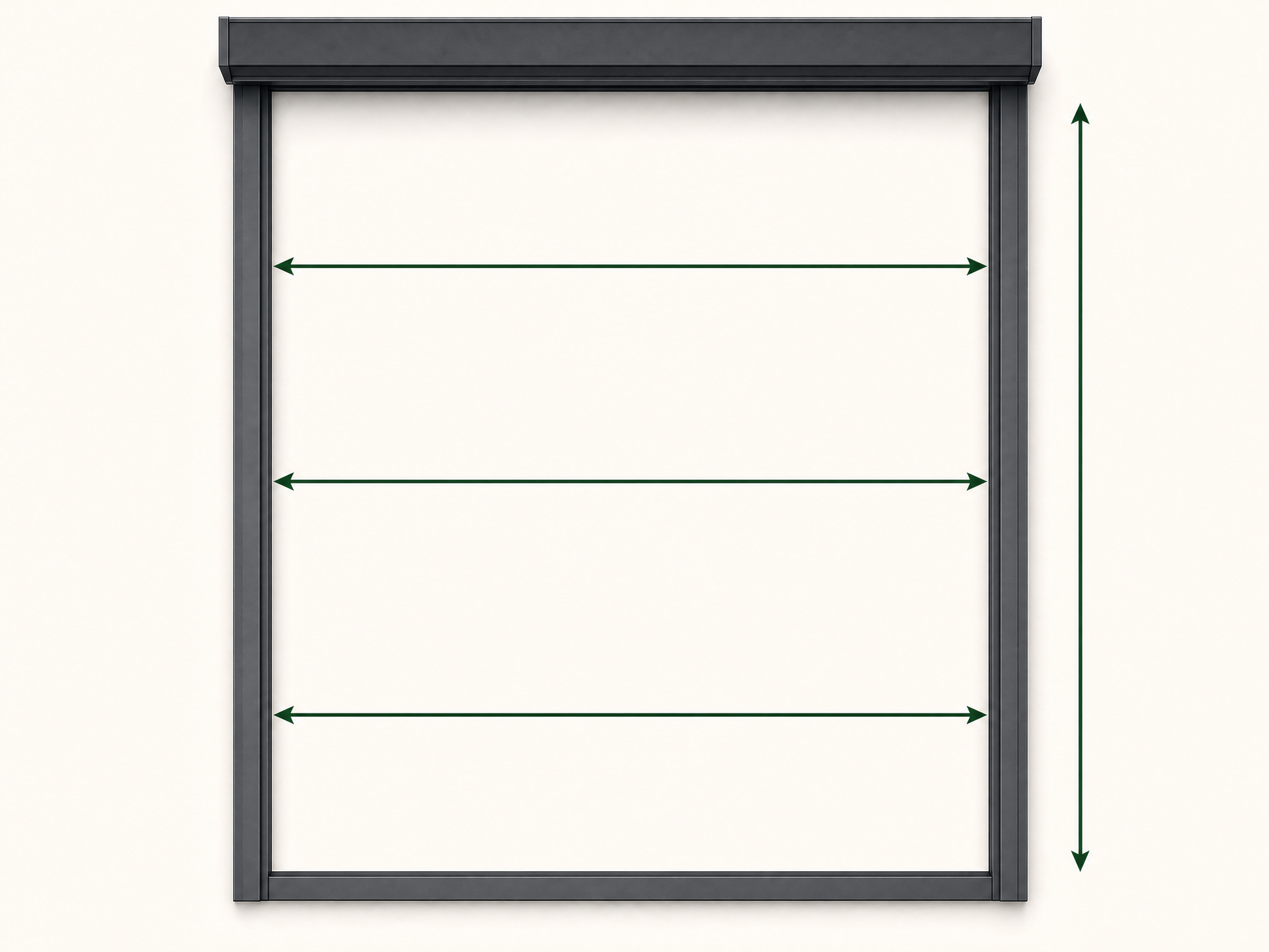 Opening measurement guide for a custom roller shade project