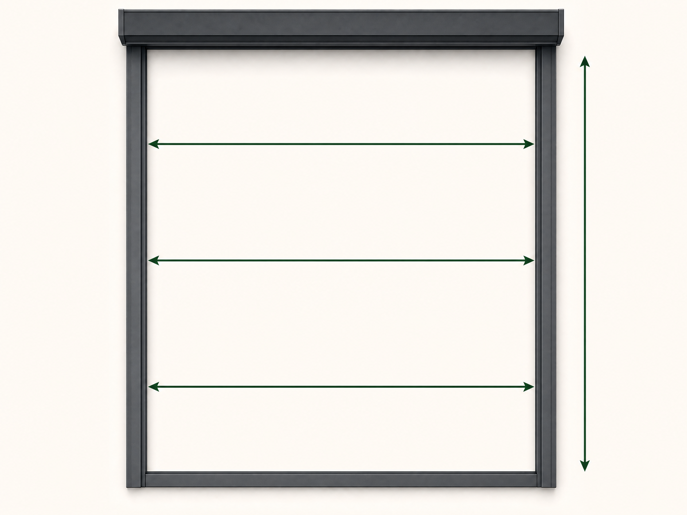 Opening measurement guide for a custom roller shade project