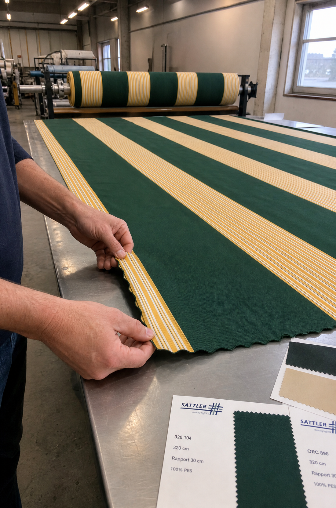 Outdoor fabric preparation and color review