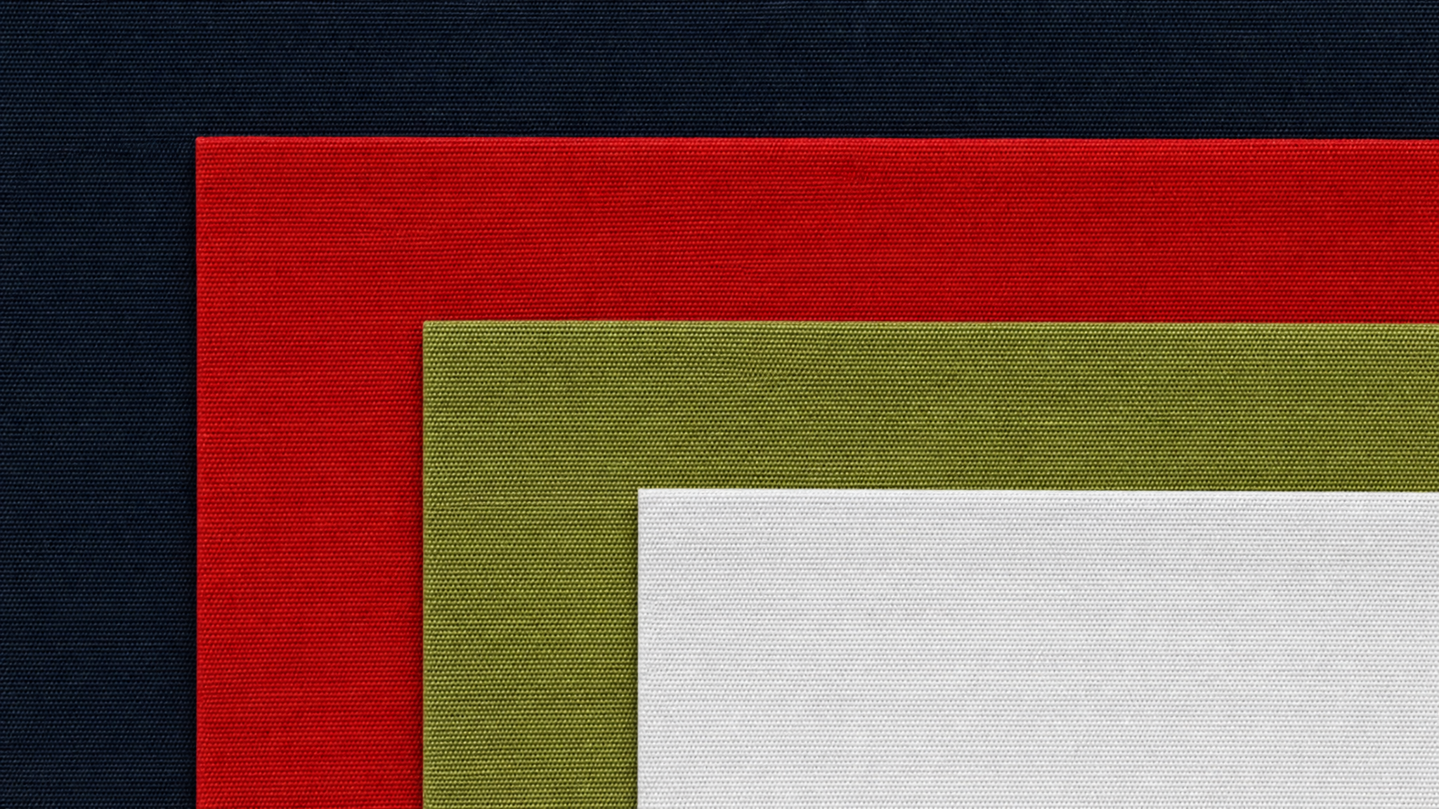Close-up fabric swatches for outdoor awning color selection